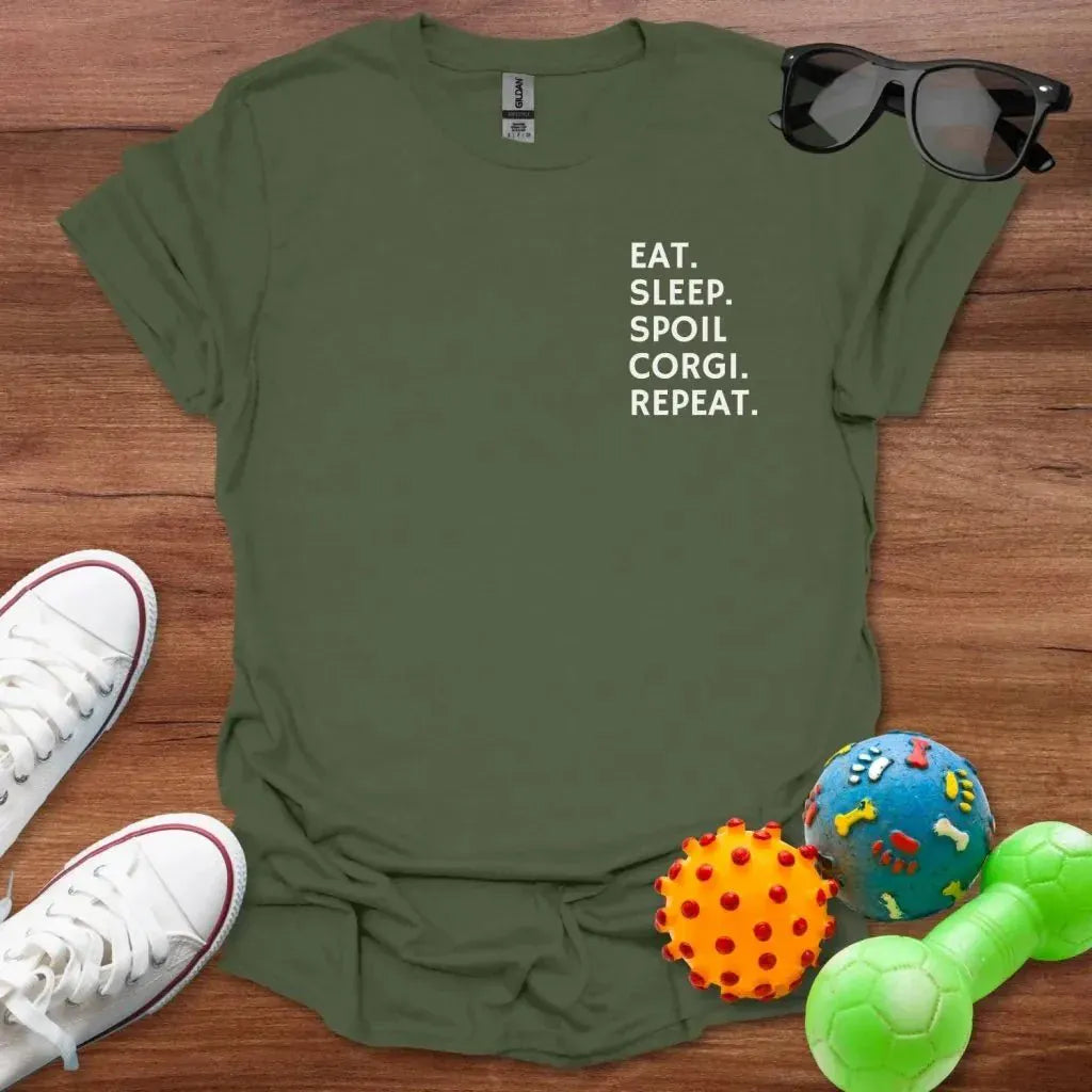 Eat Sleep Spoil Corgi Shirt - The Pawsitive Initiative