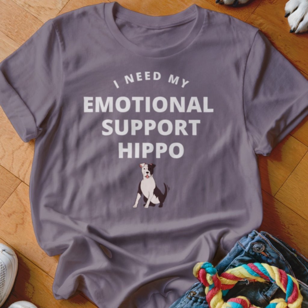 Emotional Support Hippo Pitbull Shirt - The Pawsitive Initiative