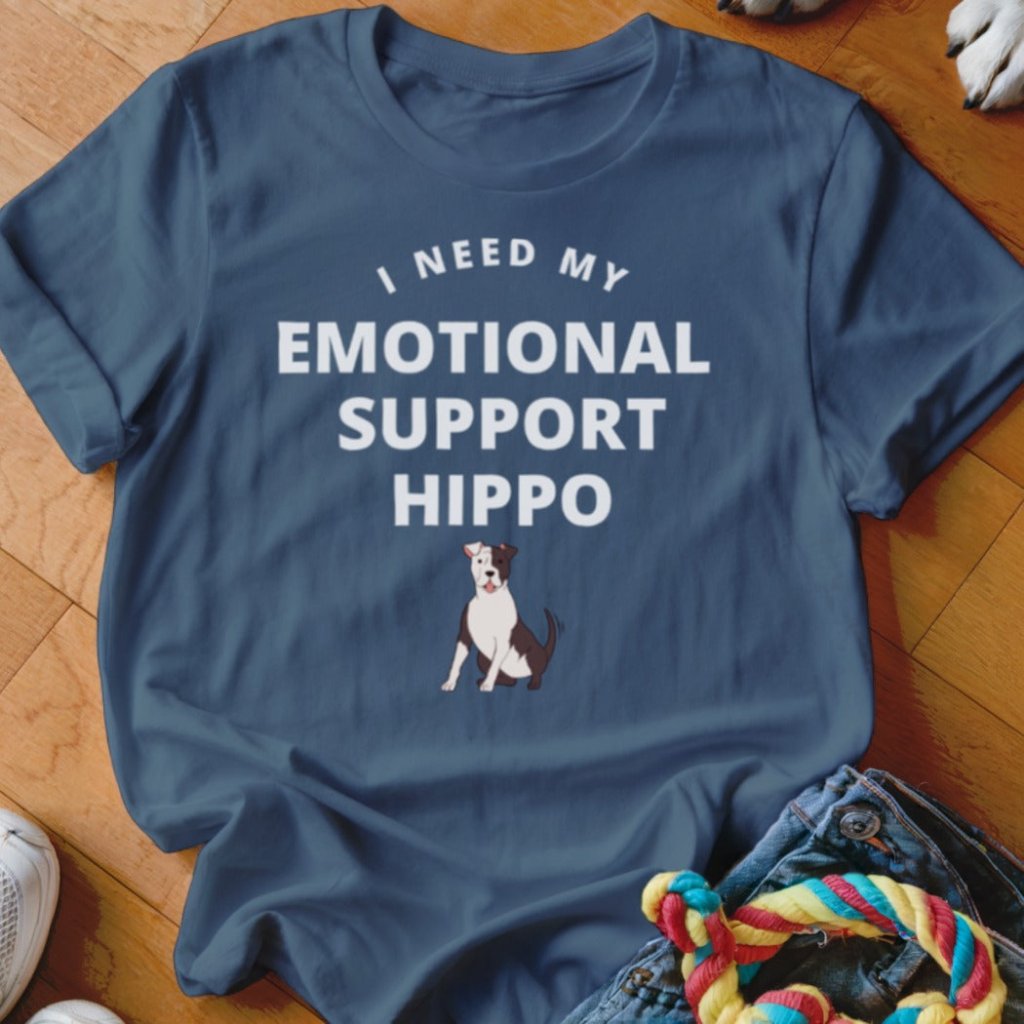 Emotional Support Hippo Pitbull Shirt - The Pawsitive Initiative