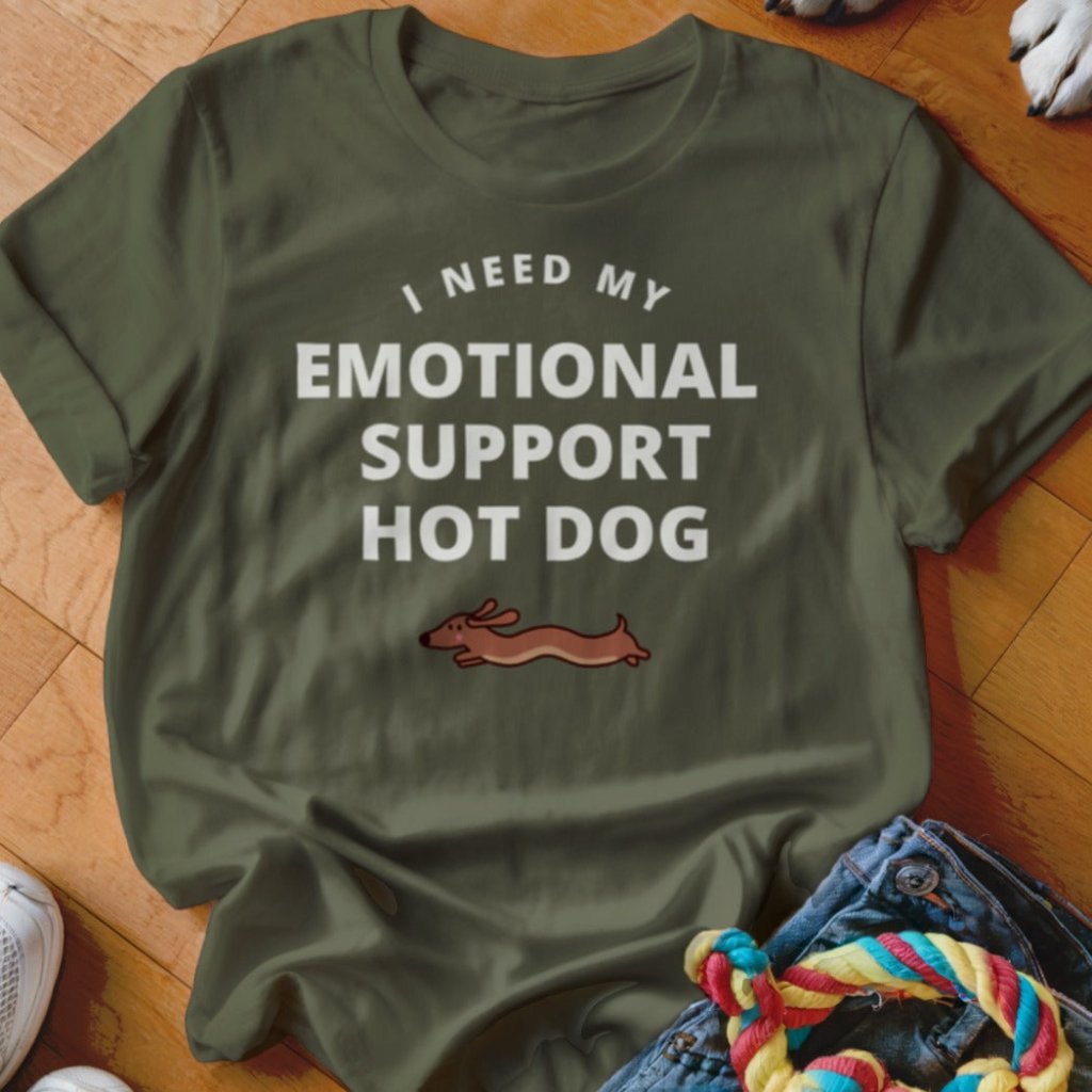 Emotional Support Hot Dog Shirt - The Pawsitive Initiative