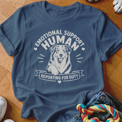 Emotional Support Human Reporting For Duty Shirt - The Pawsitive Initiative