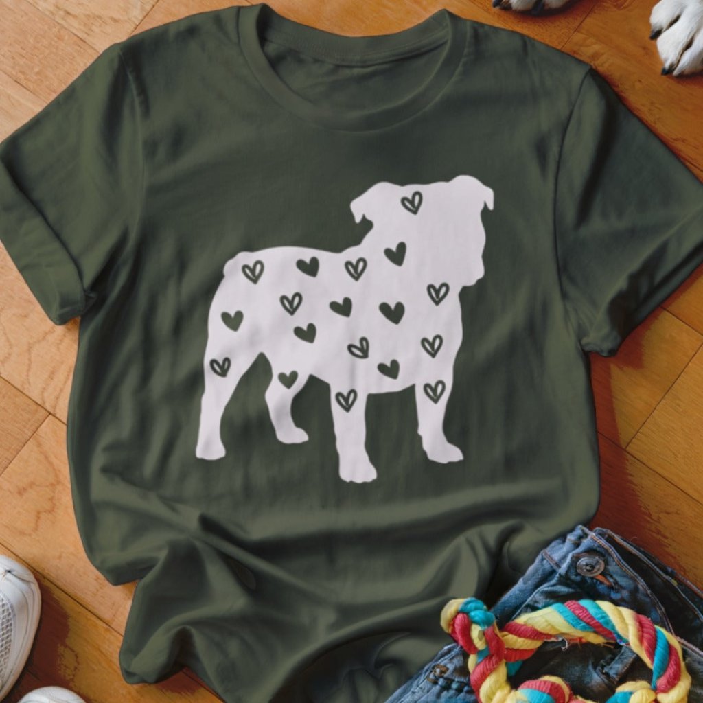 English Bulldog Hearts Shirt - The Pawsitive Initiative