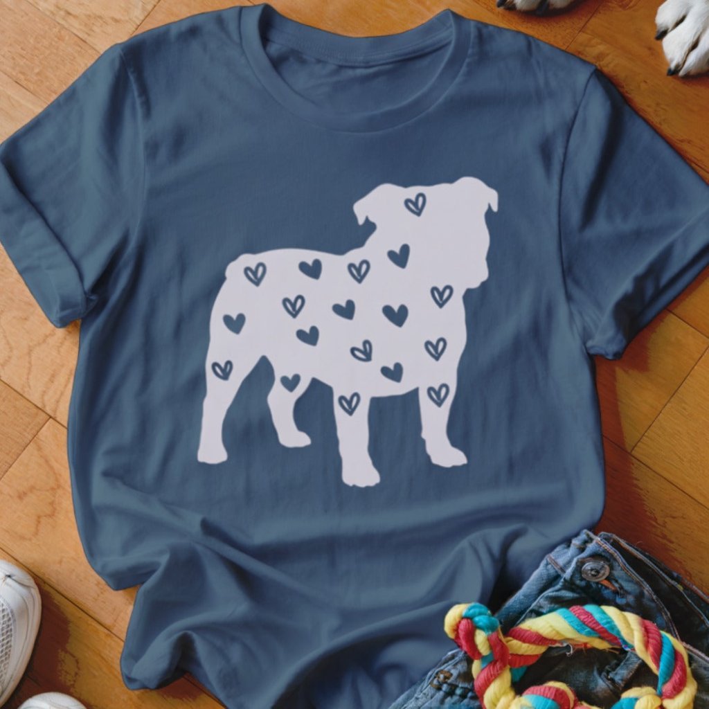 English Bulldog Hearts Shirt - The Pawsitive Initiative