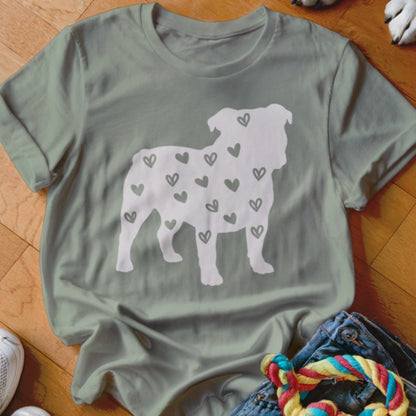 English Bulldog Hearts Shirt - The Pawsitive Initiative