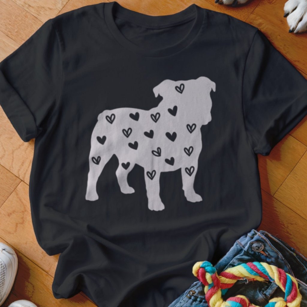 English Bulldog Hearts Shirt - The Pawsitive Initiative