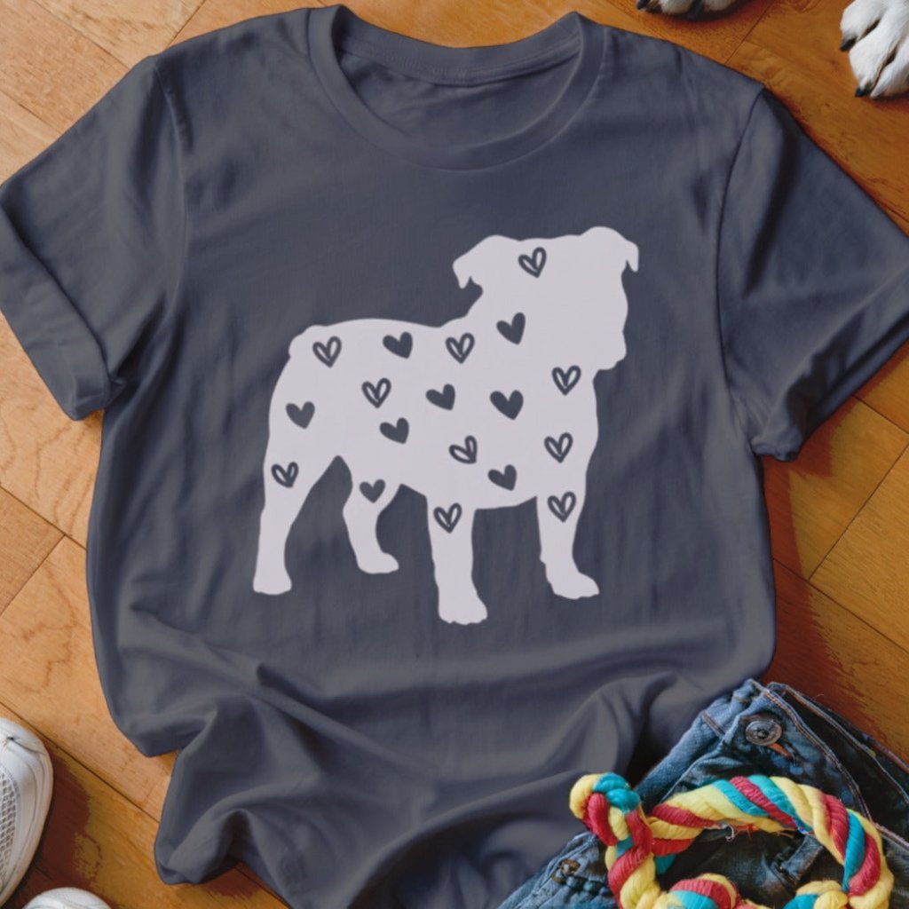English Bulldog Hearts Shirt - The Pawsitive Initiative