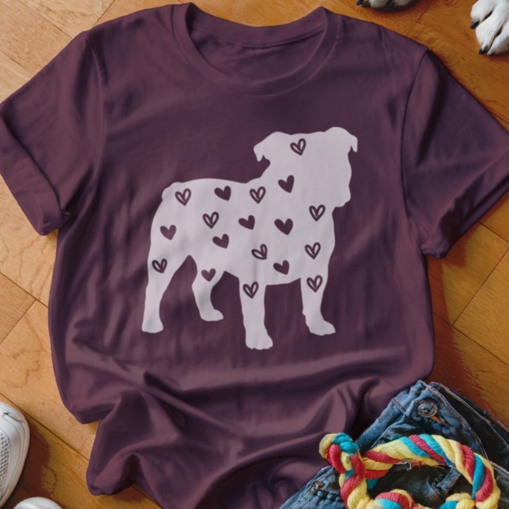 English Bulldog Hearts Shirt - The Pawsitive Initiative