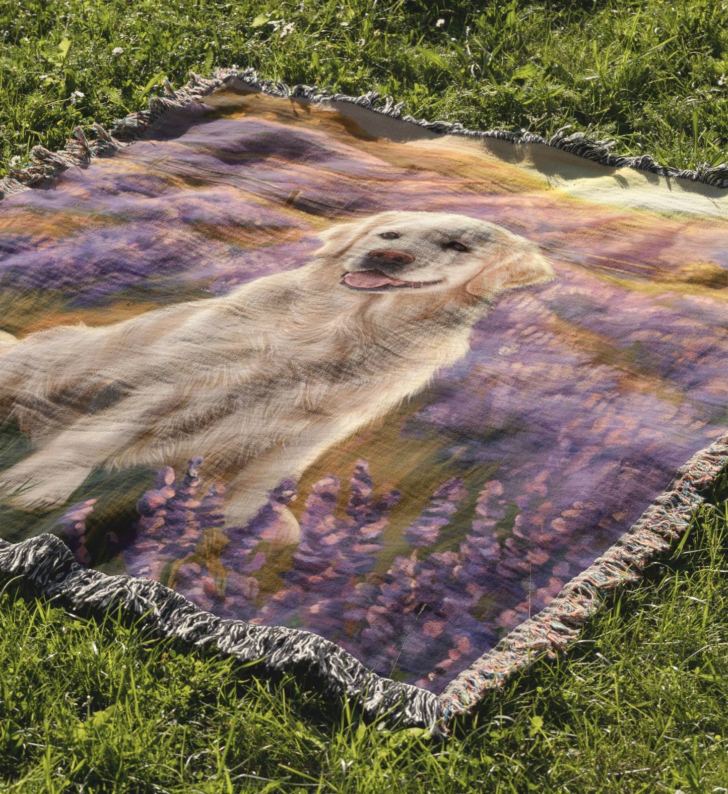 English Golden Lavender Field Blanket - The Pawsitive Initiative