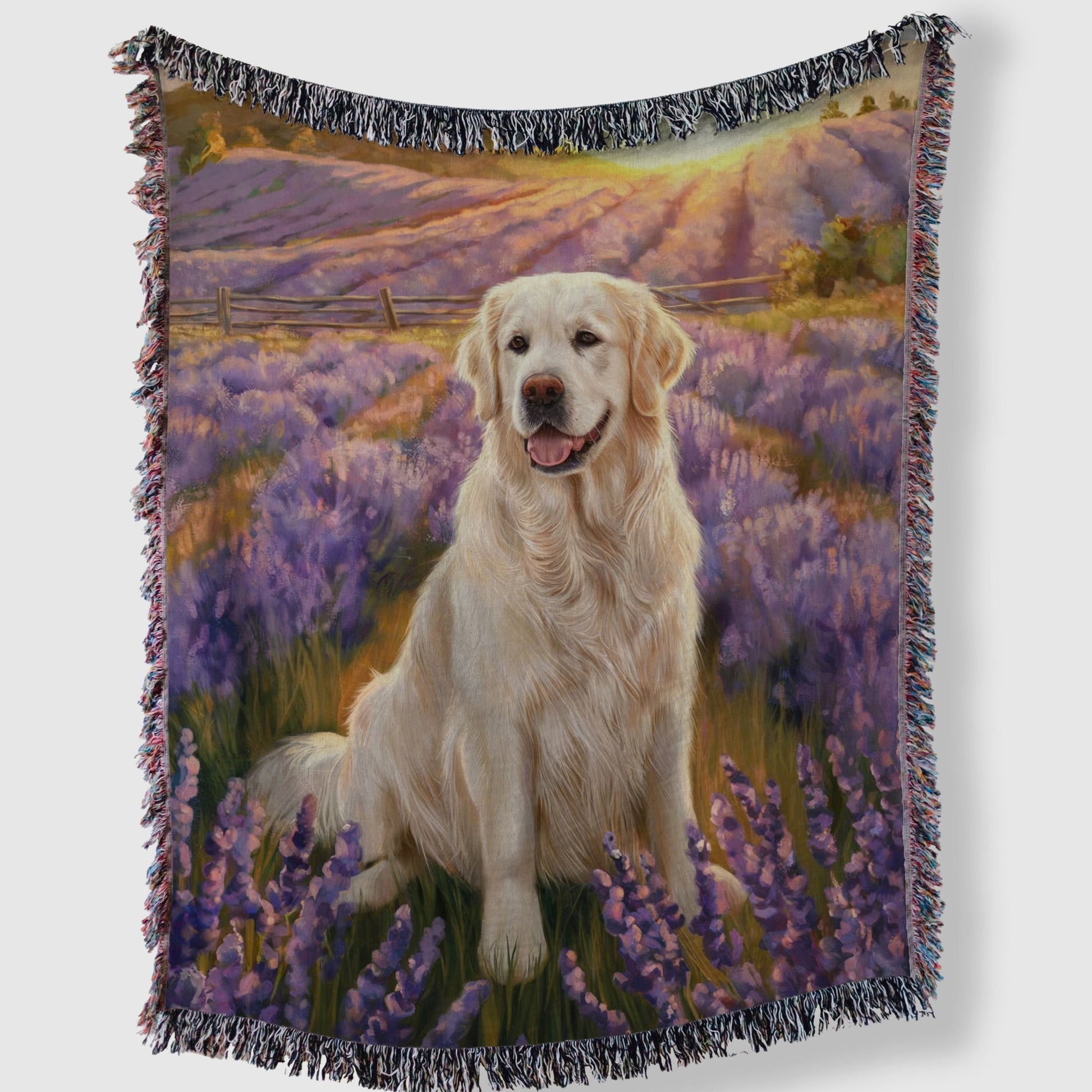 English Golden Lavender Field Blanket - The Pawsitive Initiative