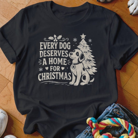 Every Dog Deserves A Home For Christmas Shirt - The Pawsitive Initiative