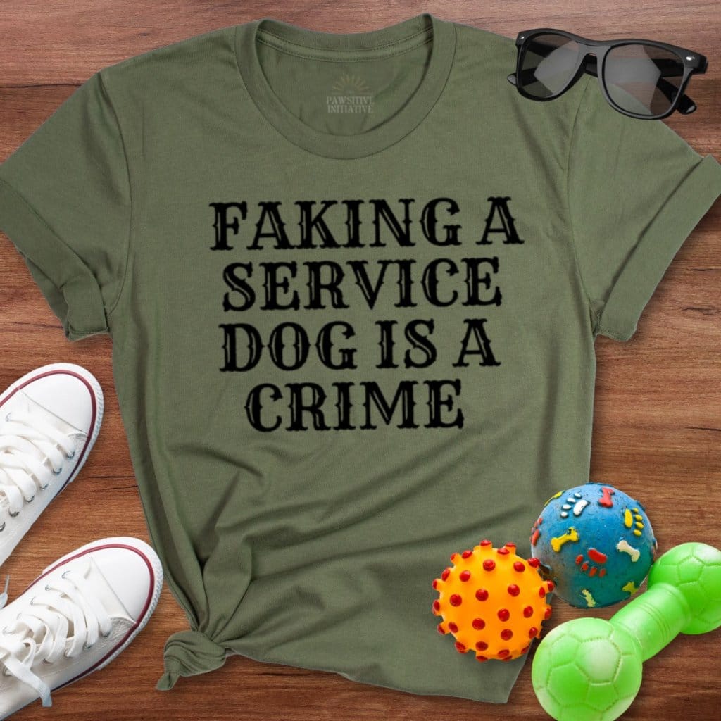 Faking is a Crime Shirt - The Pawsitive Initiative