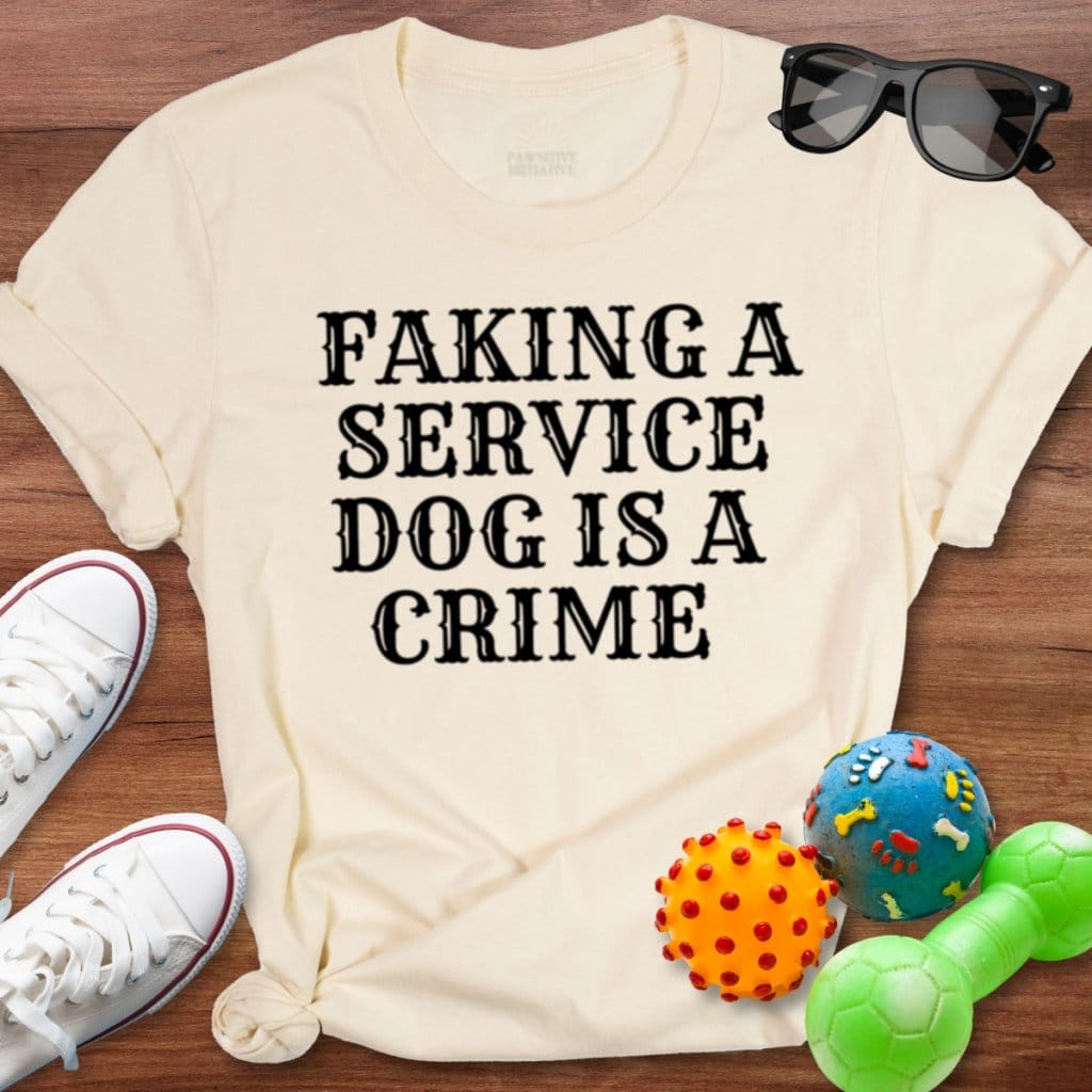 Faking is a Crime Shirt - The Pawsitive Initiative