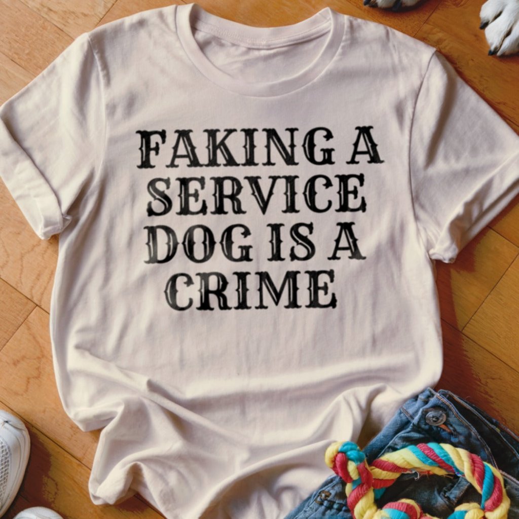 Faking is a Crime Shirt - The Pawsitive Initiative