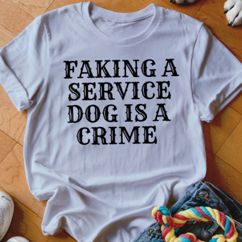 Faking is a Crime Shirt - The Pawsitive Initiative