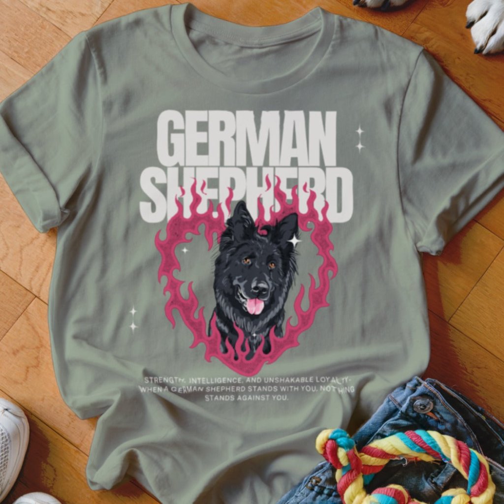 Flaming Heart Shirt - The Pawsitive Initiative