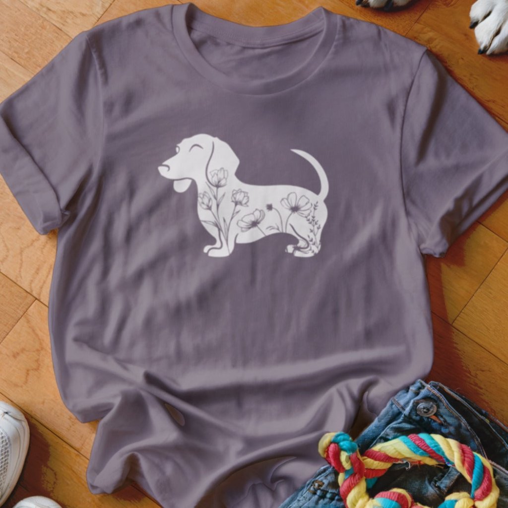 Floral Doxie Shirt - The Pawsitive Initiative