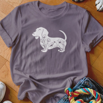Floral Doxie Shirt - The Pawsitive Initiative