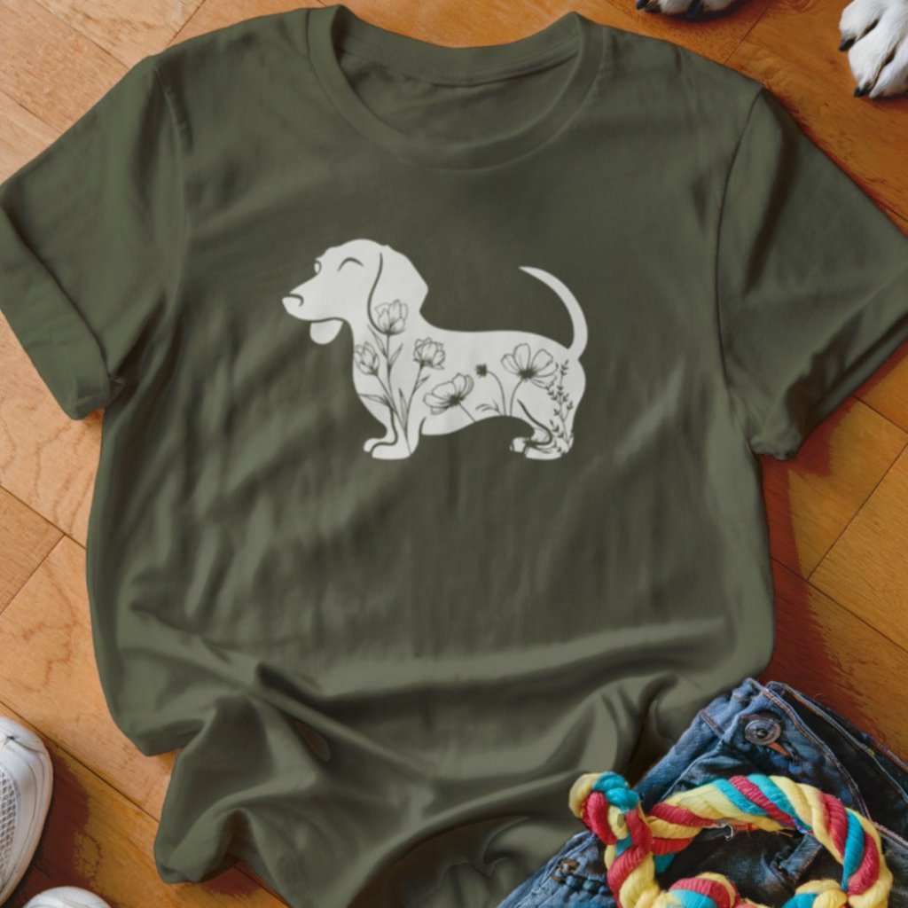 Floral Doxie Shirt - The Pawsitive Initiative