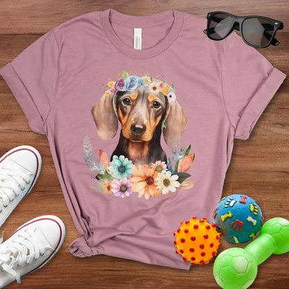 Floral Doxie Shirt - The Pawsitive Initiative