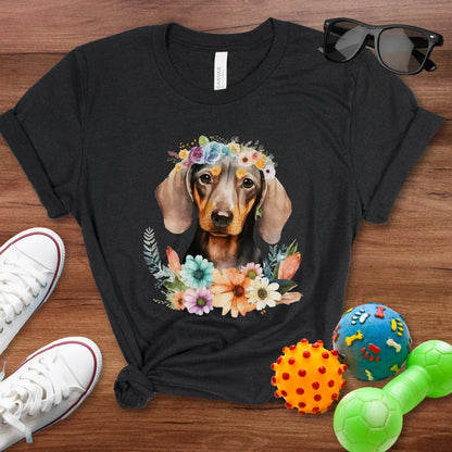 Floral Doxie Shirt - The Pawsitive Initiative