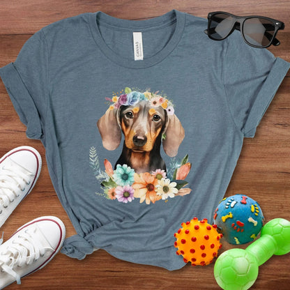 Floral Doxie Shirt - The Pawsitive Initiative