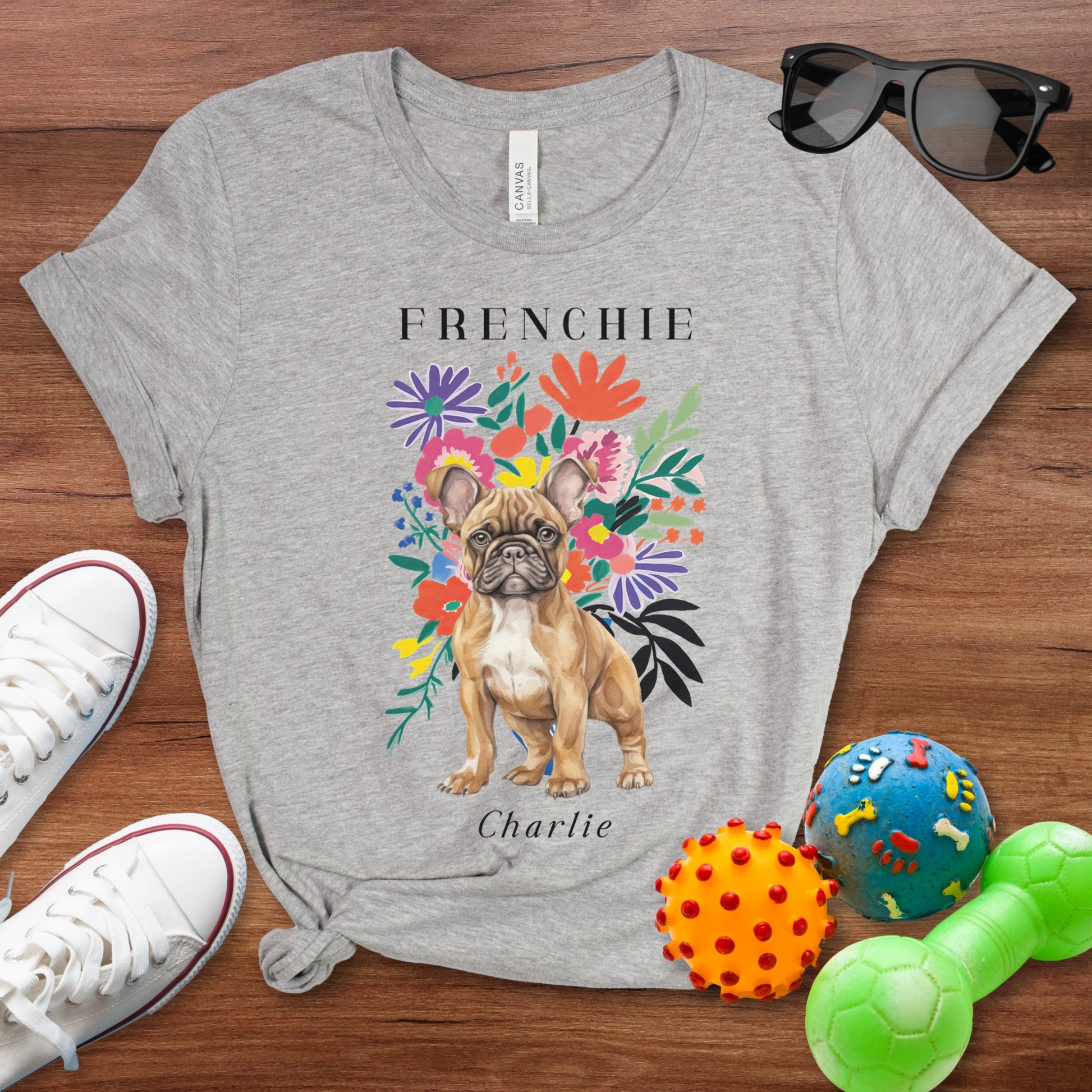 Floral Frenchie Shirt - The Pawsitive Initiative