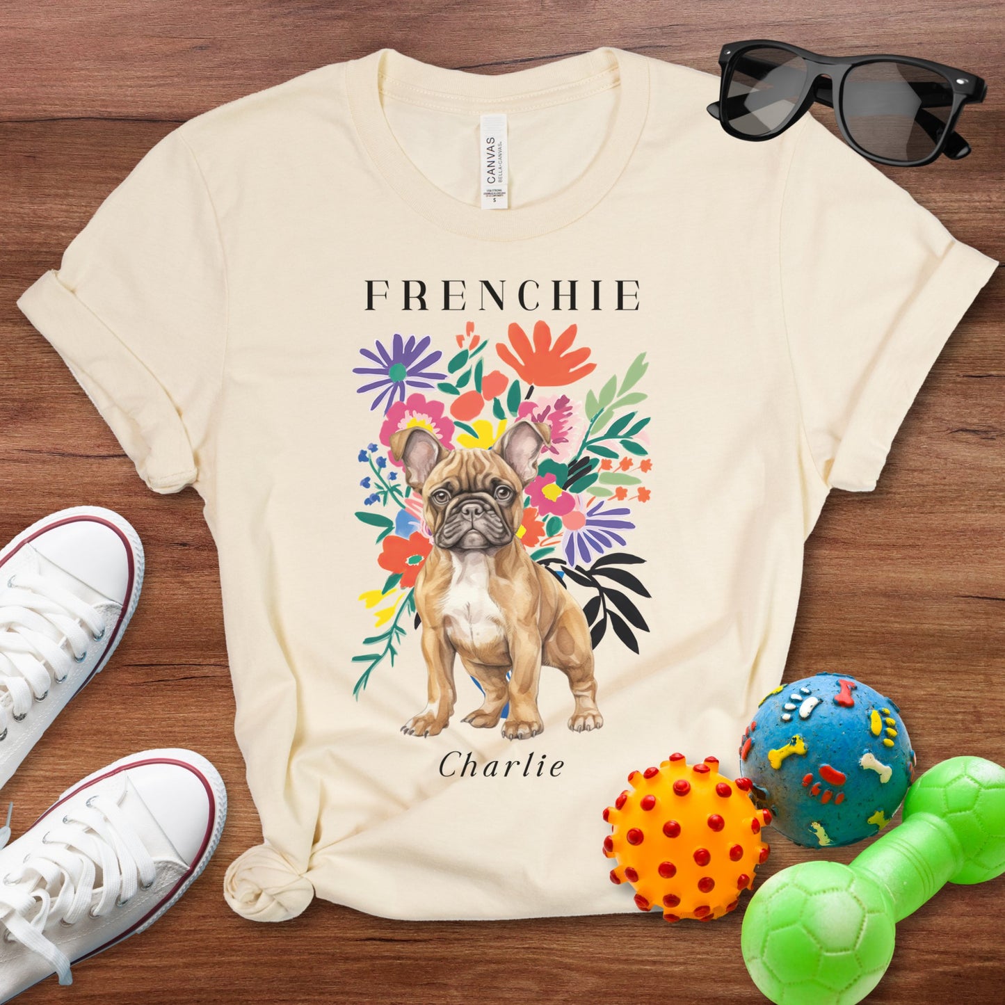 Floral Frenchie Shirt - The Pawsitive Initiative