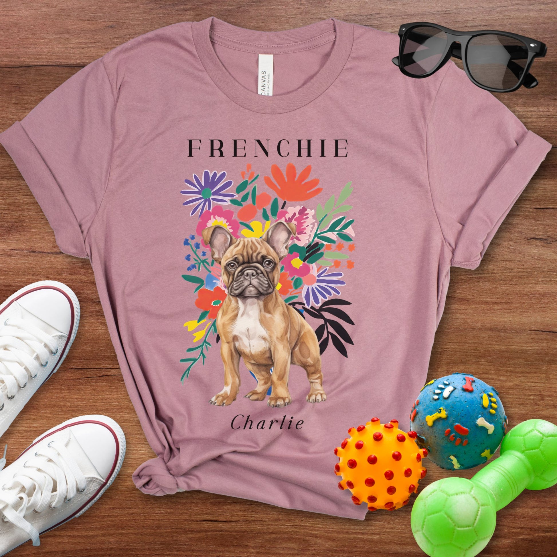 Floral Frenchie Shirt - The Pawsitive Initiative