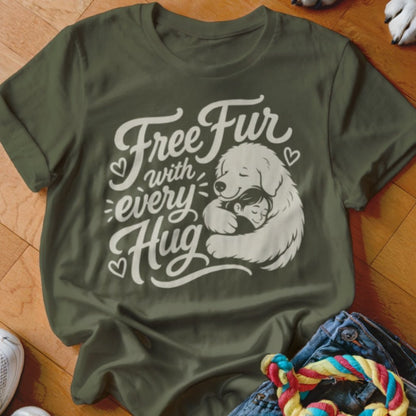 Free Fur With Every Hug Shirt - The Pawsitive Initiative