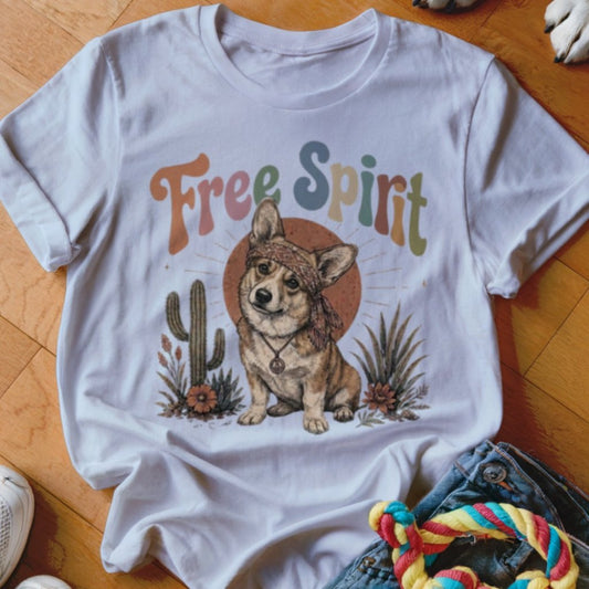 Free Spirit Corgi Shirt - The Pawsitive Initiative
