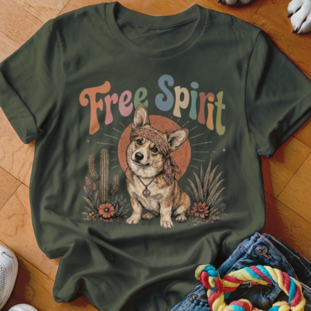 Free Spirit Corgi Shirt - The Pawsitive Initiative