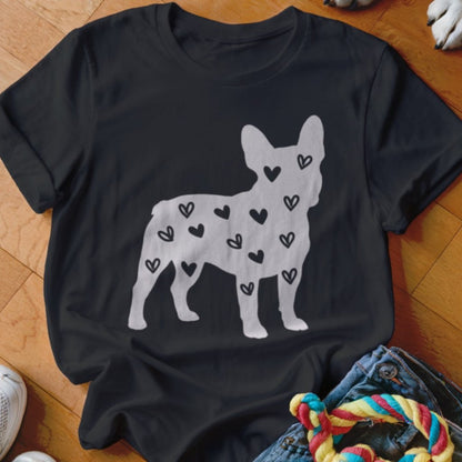 Frenchie Hearts Shirt - The Pawsitive Initiative