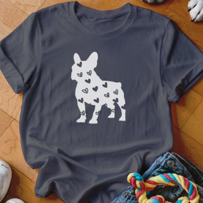 Frenchie Hearts Shirt - The Pawsitive Initiative