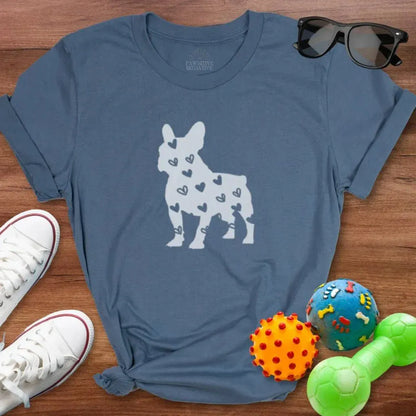 Frenchie Hearts Shirt - The Pawsitive Initiative