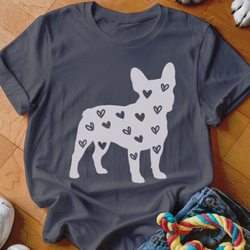 Frenchie Hearts Shirt - The Pawsitive Initiative