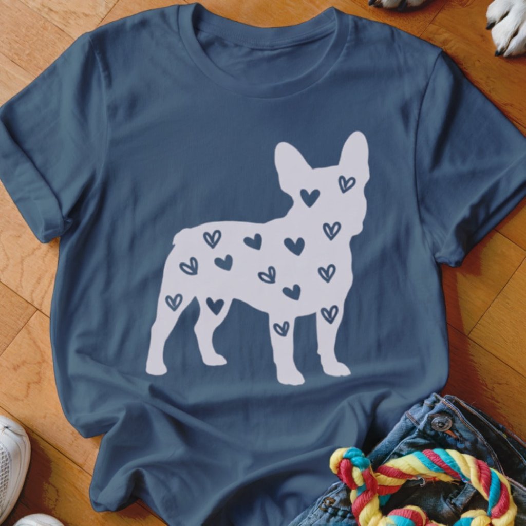 Frenchie Hearts Shirt - The Pawsitive Initiative