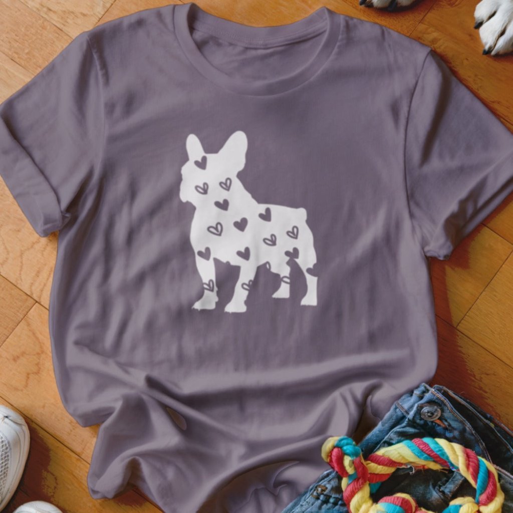 Frenchie Hearts Shirt - The Pawsitive Initiative