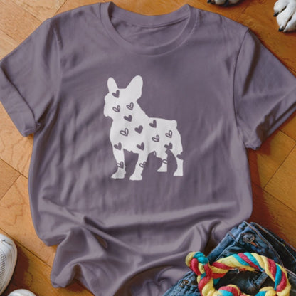Frenchie Hearts Shirt - The Pawsitive Initiative