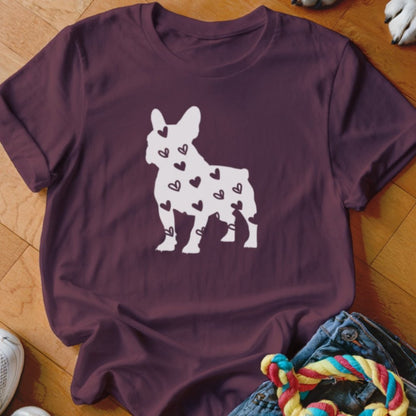 Frenchie Hearts Shirt - The Pawsitive Initiative