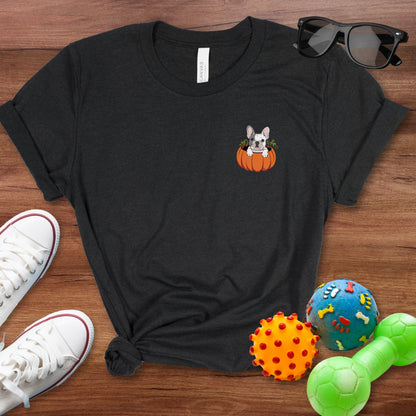 Frenchie in a Pumpkin Shirt - The Pawsitive Initiative