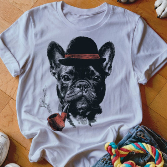 Frenchie Pipe Shirt - The Pawsitive Initiative