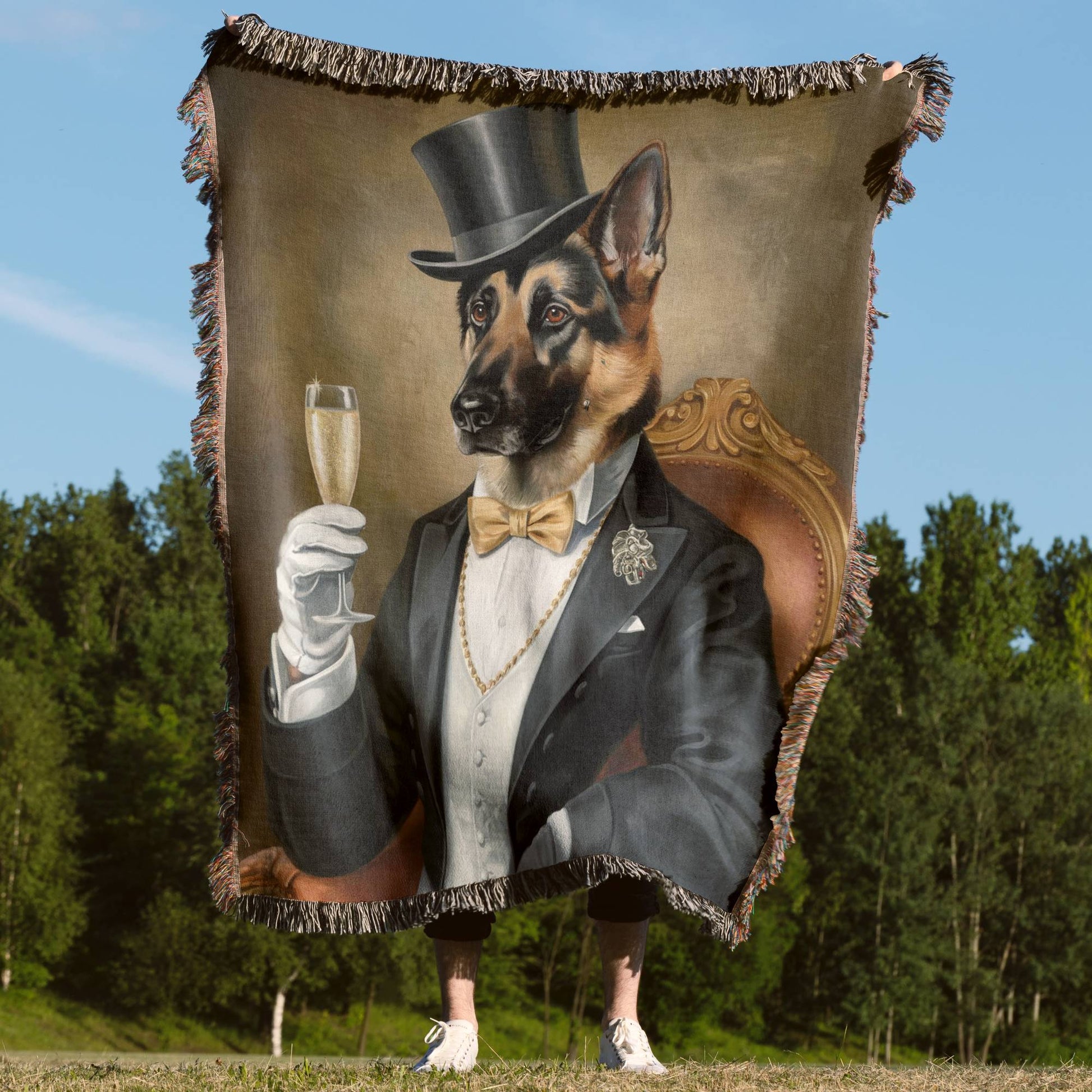 Gentleman German Shepherd Blanket - The Pawsitive Initiative