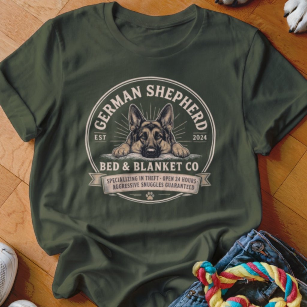 German Shepherd Bed & Blanket Co Shirt - The Pawsitive Initiative