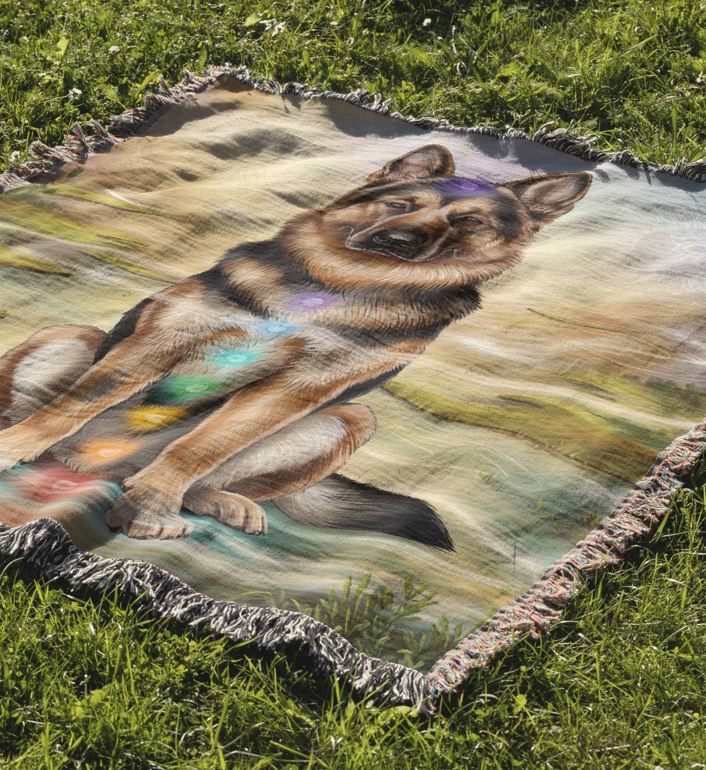 German Shepherd Chakra Blanket - The Pawsitive Initiative