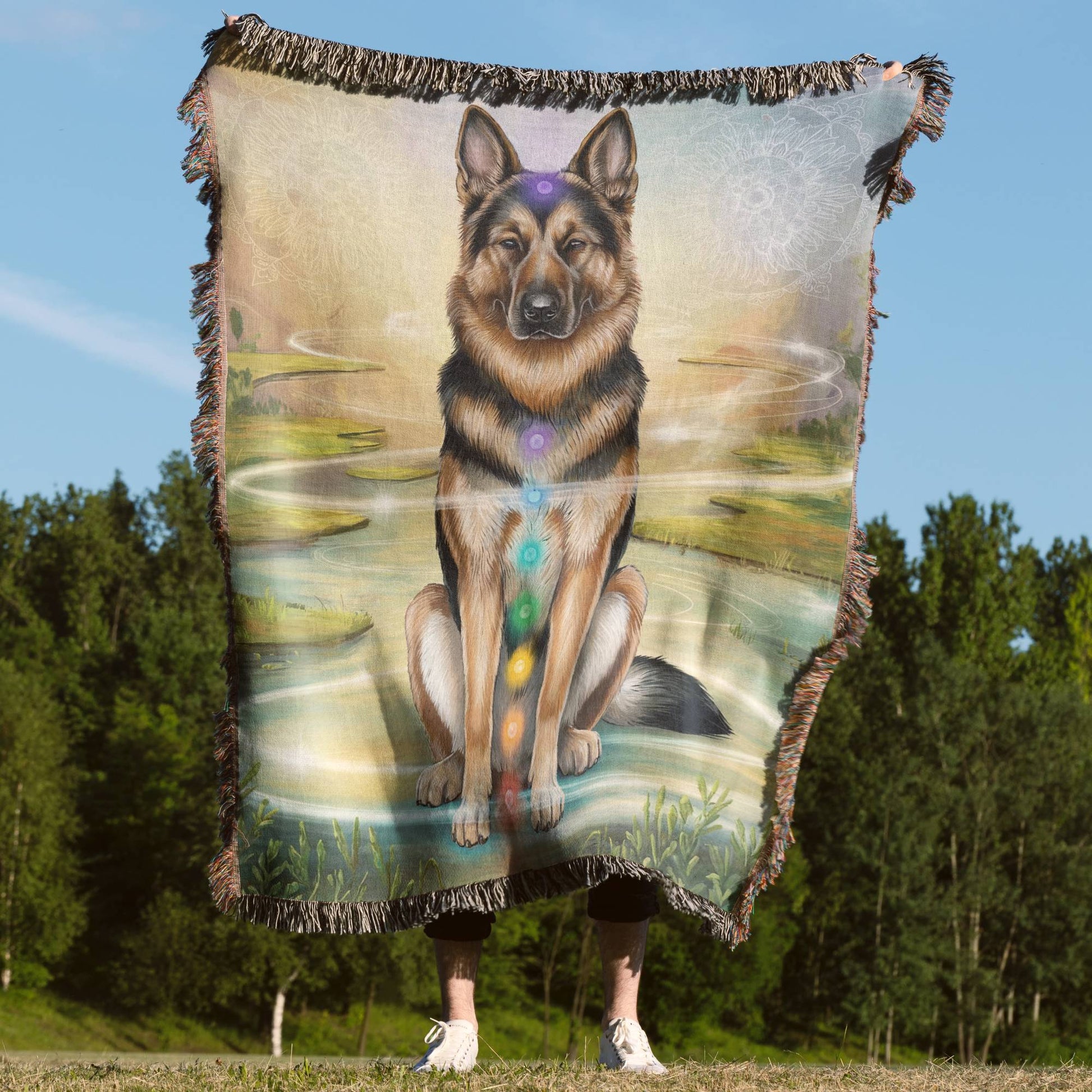 German Shepherd Chakra Blanket - The Pawsitive Initiative