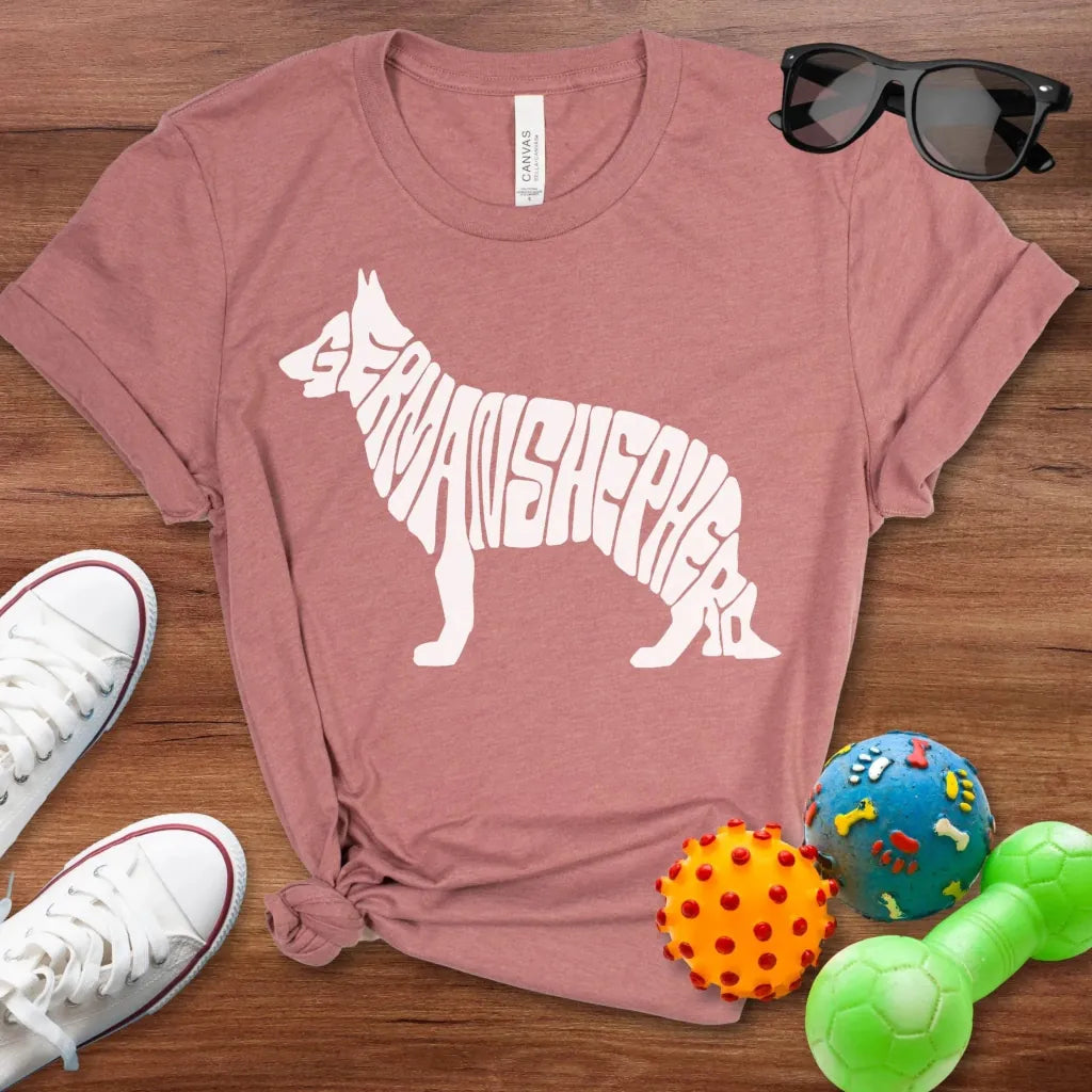 German Shepherd Font Shirt - The Pawsitive Initiative