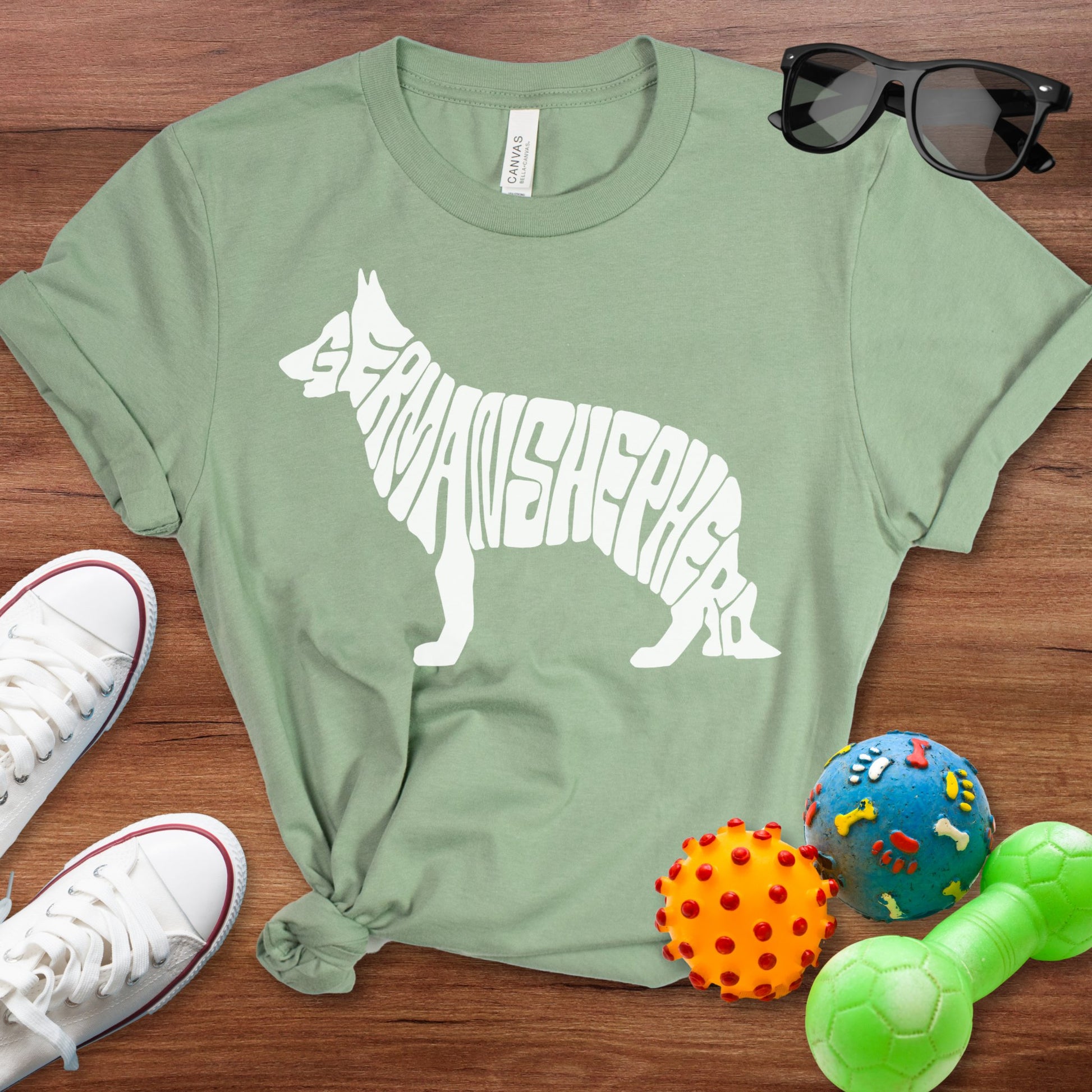 German Shepherd Font Shirt - The Pawsitive Initiative