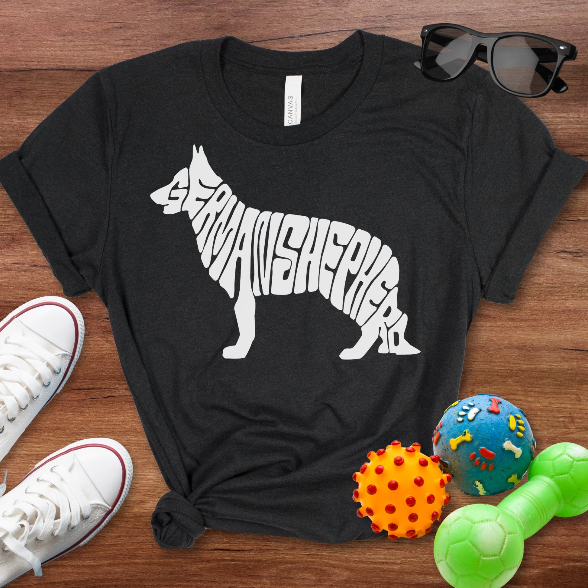 German Shepherd Font Shirt - The Pawsitive Initiative