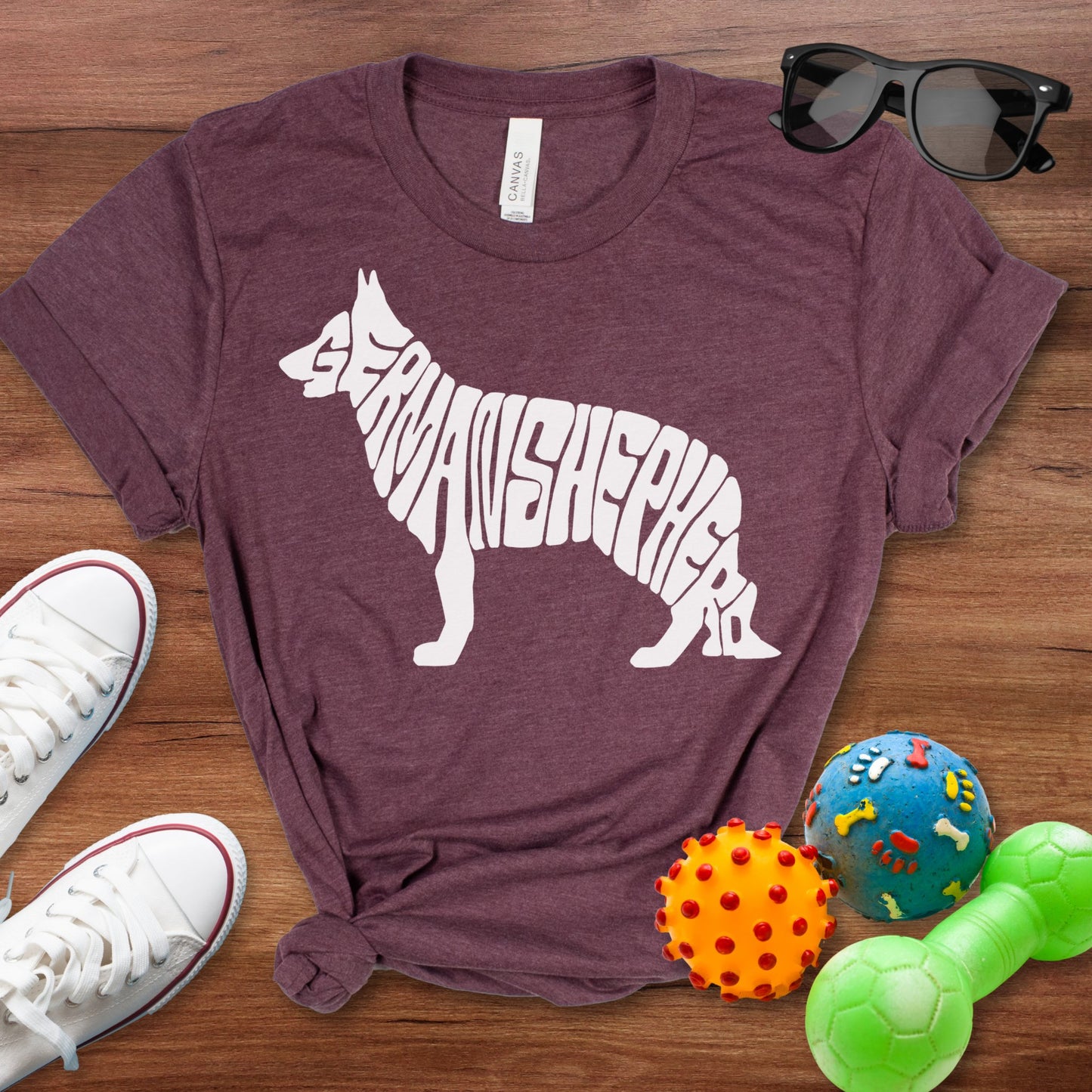 German Shepherd Font Shirt - The Pawsitive Initiative