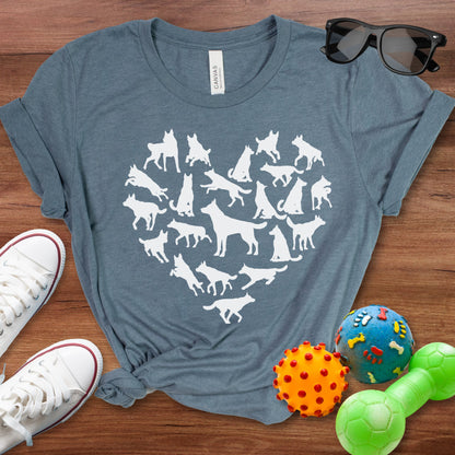 German Shepherd Heart Shirt - The Pawsitive Initiative